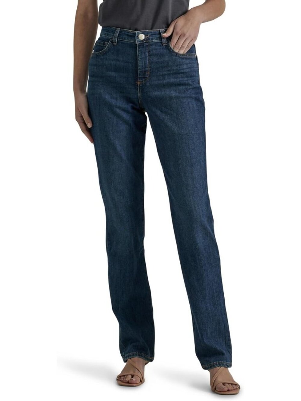 Instantly Slimming Classic Relaxed Fit Straight Leg Jeans for Women - Perfect